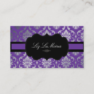 PixDezines Vendome Damask/diy färg, lila Visitkort