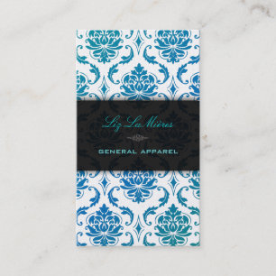 PixDezines vendome Damask/peacock färg Visitkort