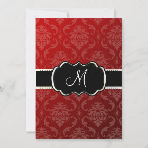 PixDezines Vendome Damask /Red, 5x7 Inbjudningar