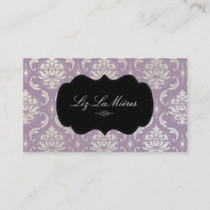 PixDezines Vendome Damask Visitkort