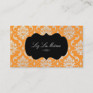 PixDezines Vendome Damask Visitkort