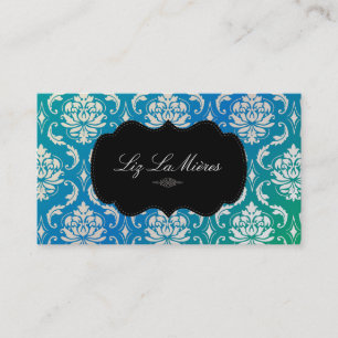 PixDezines Vendome Damask Visitkort