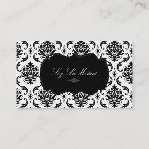 PixDezines Vendome Damask Visitkort