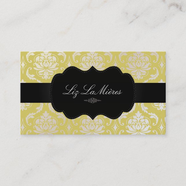 PixDezines Vendome Damask Visitkort (Framsida)
