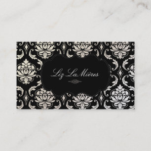 PixDezines Vendome Damask Visitkort