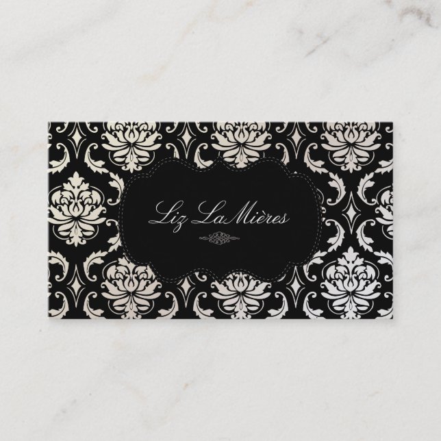 PixDezines Vendome Damask Visitkort (Framsida)