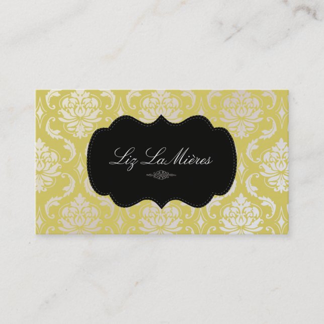 PixDezines Vendome Damask Visitkort (Framsida)