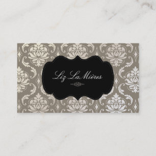 PixDezines - Vendome Damask Visitkort