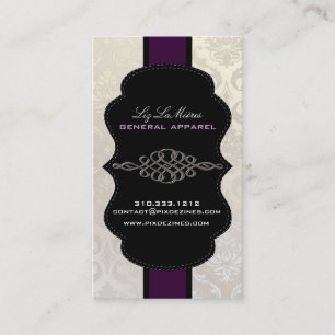 PixDezines Vendome-damask Visitkort