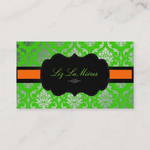 PixDezines Vendome Damask Visitkort