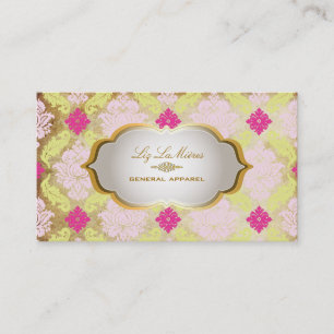 PixDezines venezia damask/faux parchment Visitkort