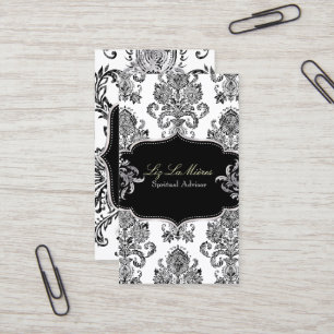 PixDezines Victorian Damask/DIY färg Visitkort