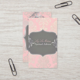 PixDezines Victorian Damask/DIY färg Visitkort