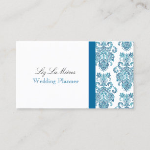 PixDezines Victorian Damask/DIY färger/teal Visitkort