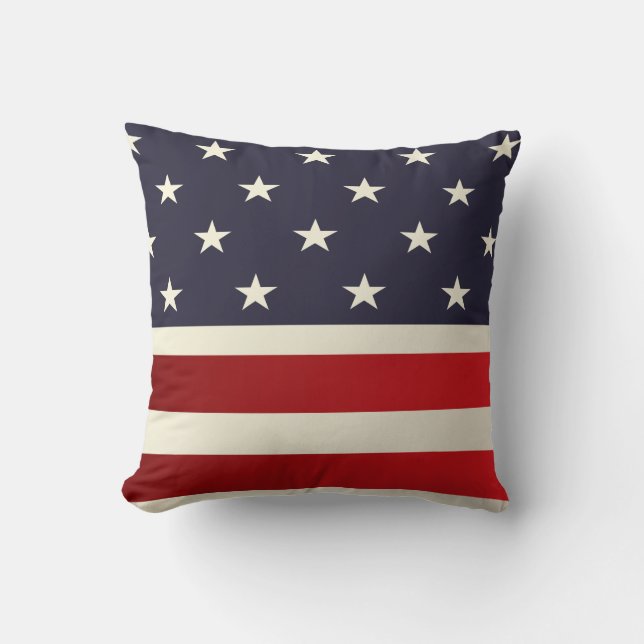 PixDezines vintage american-flagga Kudde (Framsida)