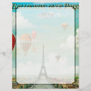 PixDezines vintage ballonger/eiffel/paris