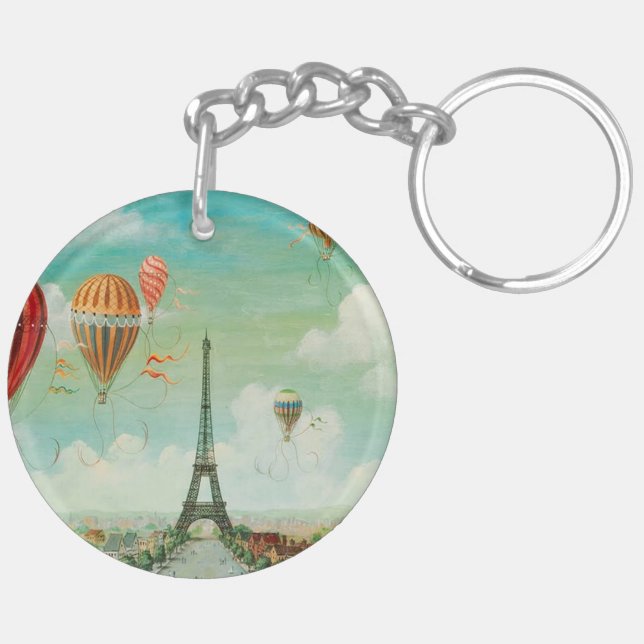 PixDezines vintage-ballonger över paris (Vänster Baksida)