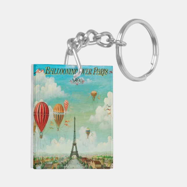 PixDezines vintage-ballonger över paris (Vänster Baksida)