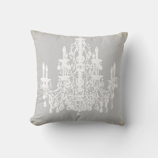 PixDezines vintage chandeliers/DIY-bakgrund Kudde (Framsida)