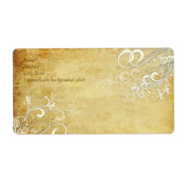 PixDezines Vintage Cream Swirls Fraktsedel