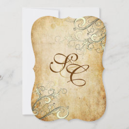 PixDezines VINTAGE CREAM VIRVLAR/FAUX PERGAMENT Inbjudningar