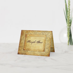 PixDezines vintage fidora-damask/DIY-teckensnitt+f Tack Kort