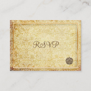 PixDezines Vintage Fidora Damask, Knubbig Bizcards Tilläggskort