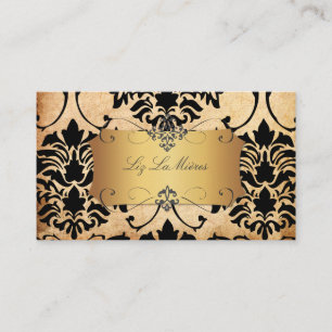 PixDezines Vintage Florentius Damask Visitkort