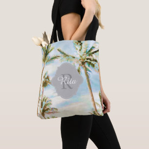 PixDezines Vintage Hawaiian Beach/Blue Tygkasse