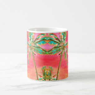 PixDezines Vintage Hawaiian Beach Kaffemugg