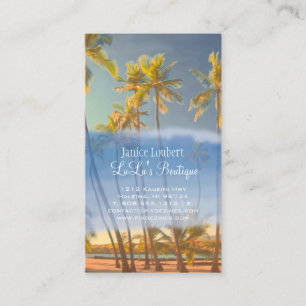 PixDezines Vintage Hawaiian Beach Scene Visitkort