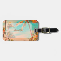 PixDezines vintage hawaiian scen/teal