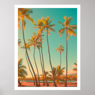 PixDezines vintage hawaiian strand/honaunau Poster