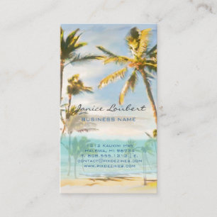 PixDezines-vintage, hawaiian Visitkort