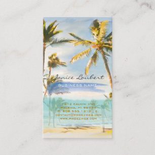PixDezines-vintage, hawaiian Visitkort