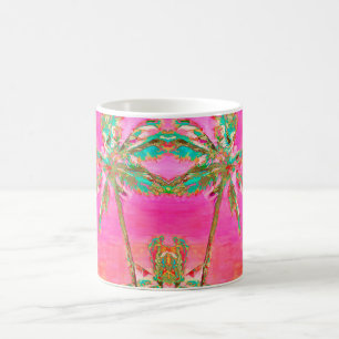 PixDezines Vintage hawaiianskt strandmotiv Kaffemugg