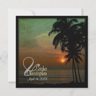 PixDezines vintage hula sunset/luau Inbjudningar