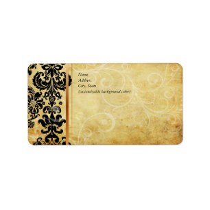 PixDezines vintage isabella-damm Adressetikett