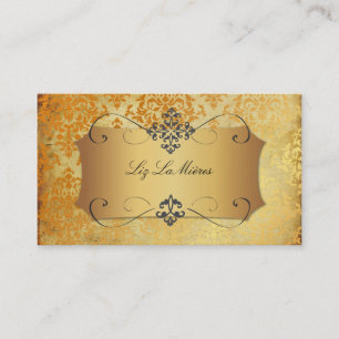 PixDezines Vintage Josephine Damask Visitkort