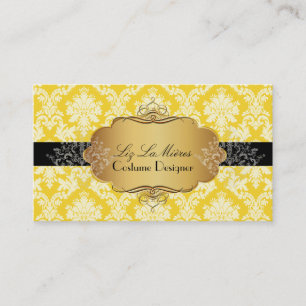 PixDezines vintage la paloma damask Visitkort