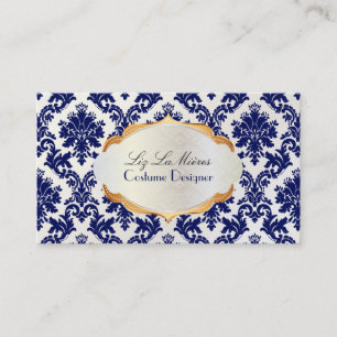 PixDezines vintage la paloma-damask Visitkort
