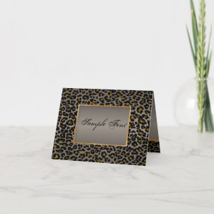 PixDezines VINTAGE LEOPARD/GRAPHITE BAKGRUND Tack Kort