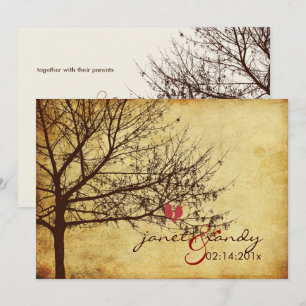 PixDezines, VINTAGE LOVE BIRDS Inbjudningar