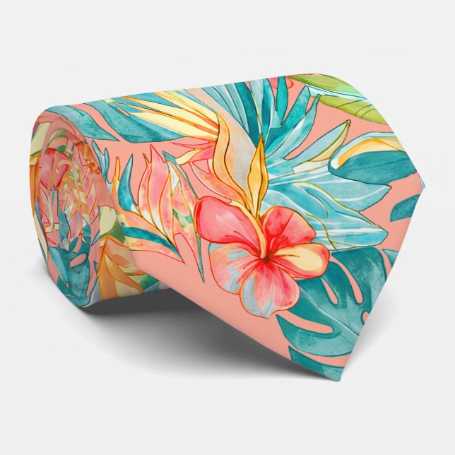 PixDezines Vintage Lush H2 Hawaii Blommig Lövverk Slips (Rullad)