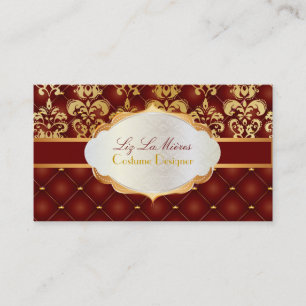 PixDezines vintage lys Damask Visitkort