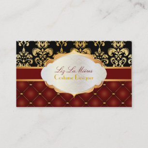 PixDezines vintage lys Damask Visitkort