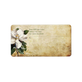 PixDezines Vintage Magnolia/Faux Parchment Adressetikett