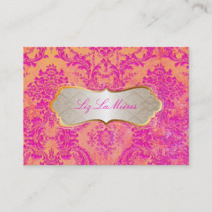 PixDezines vintage natasha damask Visitkort