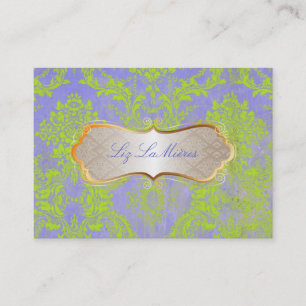 PixDezines vintage natasha damask Visitkort