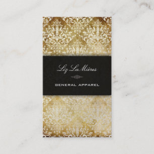 PixDezines Vintage Pearl Étienne Vintage Damask Visitkort